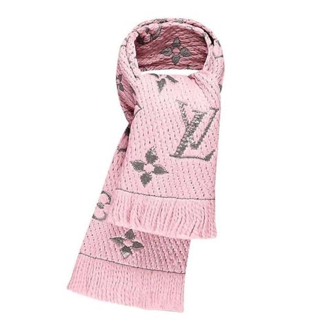 lv m70466|Louis Vuitton Logomania Shine Wool Scarf Pink Lurex (M70466).